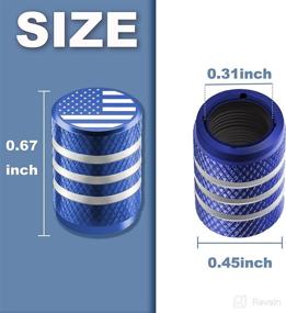 img 2 attached to Premium 12PCS American Flag Blue Tire Valve Caps - Highly Durable, Corrosion Resistant, and Leak-Proof – Ideal for Car/SUV/Bike/Motorcycle