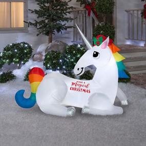 img 1 attached to Add A Touch Of Magic To Your Christmas With Gemmy'S 6' Inflatable Unicorn!