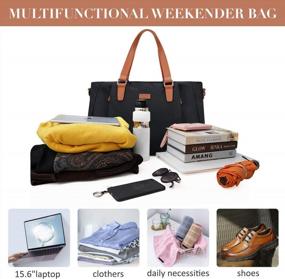 img 2 attached to Stylish And Functional ECOSUSI Travel Duffle Bag For Women - Perfect Weekend Companion With Shoe Compartment And Water-Resistant Features