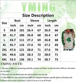 img 2 attached to Stylish Womens St. Patrick'S Day Hoodie With Clover Print, Long Sleeve, And Drawstring - Irish Shamrock Button Pullover Tops