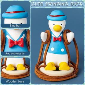 img 2 attached to Swing Duck Car Hanging Ornament Cute Swing Duck Car Pendant Swing Duck Auto Decoration Flying Duck Rear View Mirror Accessories For Car Mirror Auto Interior Decoration Accessories (Elegant Style)