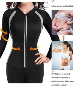 img 1 attached to Enhance Your Workouts With NonEcho Women'S Neoprene Sauna Suit And Waist Trainer In Black
