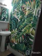 img 1 attached to LIVILAN Tropical Shower Curtain, Green Shower Curtain, Plant Shower Curtain, Leaf Shower Curtain, Botanical Shower Curtain Set With 12 Hooks, 72X84 Inches, Jungle Bathroom Decor review by Ricky Lahoti