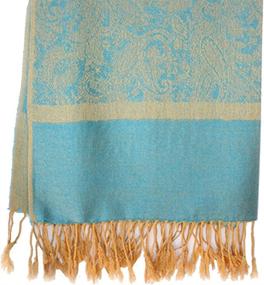 img 2 attached to Silver Fever Jacquard Paisley Pashmina Women's Accessories : Scarves & Wraps