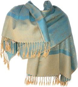 img 3 attached to Silver Fever Jacquard Paisley Pashmina Women's Accessories : Scarves & Wraps