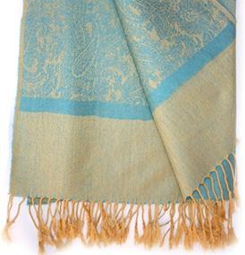 img 1 attached to Silver Fever Jacquard Paisley Pashmina Women's Accessories : Scarves & Wraps