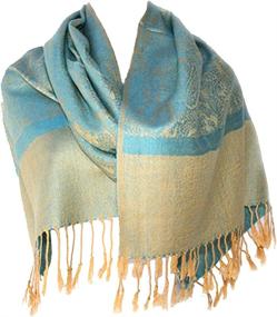 img 4 attached to Silver Fever Jacquard Paisley Pashmina Women's Accessories : Scarves & Wraps