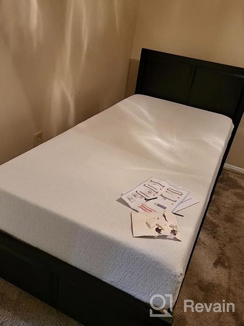 img 1 attached to VECELO Rustic Vintage Queen Platform Bed Frame With Strong Metal Slats Support And Wood Headboard - No Box Spring Needed! review by Will Randles