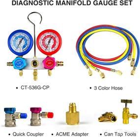 img 1 attached to 🔧 FavorCOOL 3.0CFM 1/4HP Air Vacuum Pump with Manifold Gauge Set: Ideal for Freon Charging and HVAC Refrigerant Kits