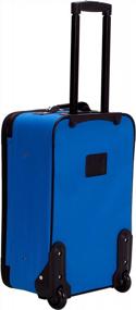img 2 attached to Rockland Journey Softside Upright Luggage Set, Blue, 4-Piece (14/19/24/28)