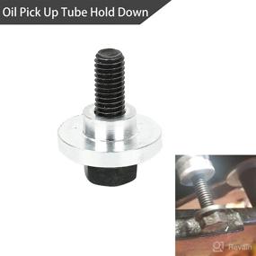 img 1 attached to 🔧 Enhanced LS Billet Aluminum Oil Diverter Barbell & Bypass Valve Plug + Oil Pickup Tube Hold Down Kit - Perfectly Compatible with GM Gen III & IV LS Engines