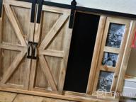 img 1 attached to Multi-Functional Rustic Wooden Chalkboard And Photo Frame With Barn Door - Perfect Wall Décor For Kitchen, Living Room And Entryway review by Devin Tanner