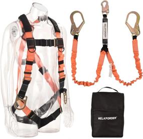 img 4 attached to ANSI Compliant 3D-Rings Industrial Fall Protection Safety Harness Kit With Double Leg 6-Foot Shock Absorber Stretch Lanyard Personal Fall Arrest System (PFAS)