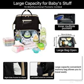 img 2 attached to Multifunctional 3-in-1 Diaper Backpack with USB Port and Foldable Baby Bed - 🎒 Travel Bassinet Bag for Baby. Insulated Bottle Warmer and Changing Station for Dad/Mom (Bag+Crib+USB)