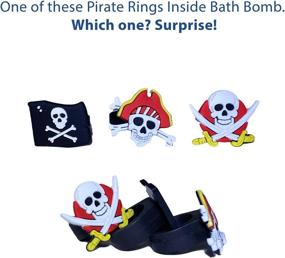img 1 attached to Surprise Your Kids With A Bubble Bath Bomb & Pirate Ring Toy - Natural Ingredients, Moisturizing Oils And Baby Shark Aroma - Giftable Box!