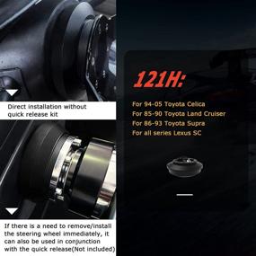 img 1 attached to 🔧 MOTAFAR Universal 6 Hole Steering Wheel Short Hub Adapter for Toyota Celica Land Cruiser Toyota Supra Lexus SC 121H: Boss Kit for Enhanced Control