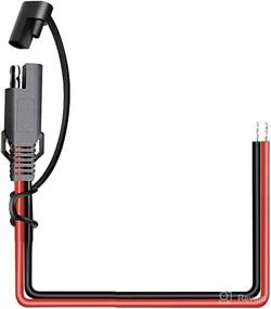 img 4 attached to 1PCS 16AWG SAE Power Automotive Extension Cable 2 Pin Quick Disconnect DC Connector 🔌 Cord Plug 12V 30CM with Waterproof Cap for Motorcycle Car Battery Jump Starter Solar Application