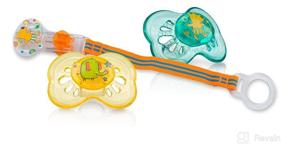 img 1 attached to 🍼 Nuby Brites Combo - 2 Classic Oval Pacifiers and 1 Pacifinder Set, Assorted Colors