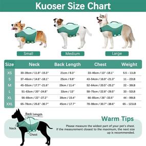 img 3 attached to 🐶 Kuoser Dog Life Jacket: Ripstop Vests for Boating, High Floatation & Reflective, Rescue Handle for Small, Medium, Large Dogs