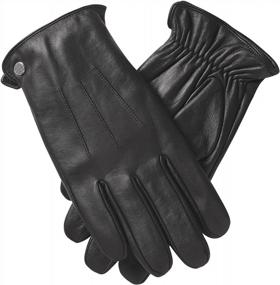 img 4 attached to Мужские кожаные перчатки Vislivin с сенсорным экраном Перчатки для холодной погоды Кожаные перчатки для вождения
