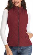 lightweight quilted women's vest with stand collar and zipper closure - ideal for layering outfits logo