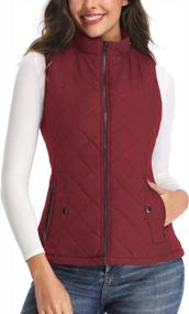 img 4 attached to Lightweight Quilted Women'S Vest With Stand Collar And Zipper Closure - Ideal For Layering Outfits