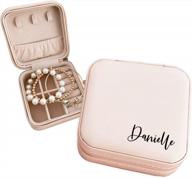 chic and personalized jewelry storage: modparty's blush pink and white travel case logo