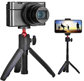img 4 attached to 📸 Versatile Black Extendable Mini Tripod for Action Cameras and Smartphone Vlogging