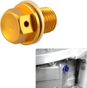 img 3 attached to 🔩 NICECNC Gold 12mm P1.5 Magnetic Oil Drain Plug Bolt – Dirt/Street Bike Compatible with Honda XR650L CR125 CR250 CR480 CR500 CR125R CR250R CBR400R 500R 600RR CBR1000RR – Enhanced Fitment