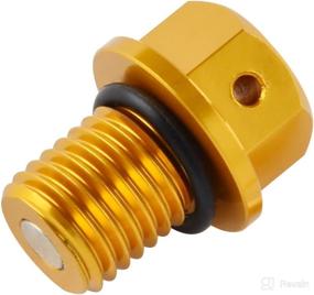 img 1 attached to 🔩 NICECNC Gold 12mm P1.5 Magnetic Oil Drain Plug Bolt – Dirt/Street Bike Compatible with Honda XR650L CR125 CR250 CR480 CR500 CR125R CR250R CBR400R 500R 600RR CBR1000RR – Enhanced Fitment