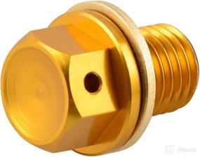 img 2 attached to 🔩 NICECNC Gold 12mm P1.5 Magnetic Oil Drain Plug Bolt – Dirt/Street Bike Compatible with Honda XR650L CR125 CR250 CR480 CR500 CR125R CR250R CBR400R 500R 600RR CBR1000RR – Enhanced Fitment