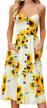 flirty and fun: pizoff women's summer floral midi dress with backless design and handy pockets logo