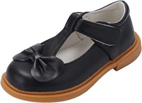 img 4 attached to Padgene Bowknot Princess Walking Numeric_3_Point_5 Girls' Shoes ~ Flats