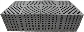 img 1 attached to RevTime Modular Interlocking Deck Tile 13"X13"X3/4" Heavy Duty For Garage Flooring, Car Washing Facility, Deck Floor (Pack Of 20), Gray