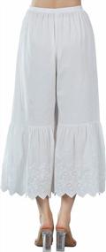 img 2 attached to Women'S Lace-Trimmed Cotton Cropped Sleep Shorts