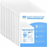 тескер полимерные файлы: прозрачные защитные листы формата 8,5 х 11 дюймов для трехкольцевого переплета, пластиковые обложки формата письма. логотип