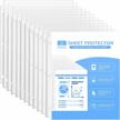 teskyer sheet protectors: 8.5x11 inches clear page protector for 3 ring binder, letter size plastic sleeves logo