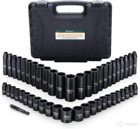 img 4 attached to Anbull 49-Piece 1/4-Inch Drive Impact Socket Set, CR-MO Steel, 6-Point, SAE/Metric, Deep/Standard, 3/16 Inch - 9/16 Inch, 4mm - 15mm, Radius Corner Design, Heavy-Duty Storage Case