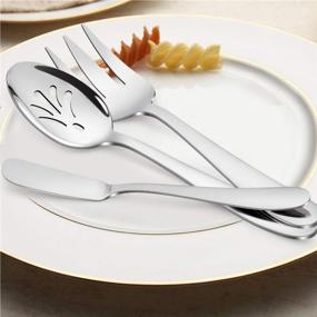 img 2 attached to Heware 5-Piece Stainless Steel Flatware Set For Elegant And Easy Serving