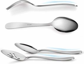 img 3 attached to Heware 5-Piece Stainless Steel Flatware Set For Elegant And Easy Serving