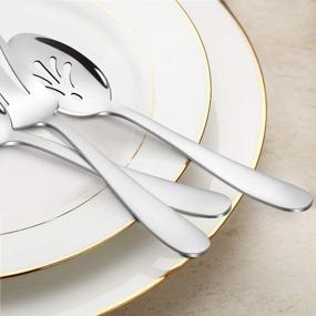 img 1 attached to Heware 5-Piece Stainless Steel Flatware Set For Elegant And Easy Serving