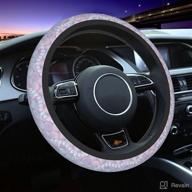 🧜 stylish teal mermaid fish scales steering wheel cover: anti-slip, universal fit for women, girls - ideal for cars, suvs, trucks логотип