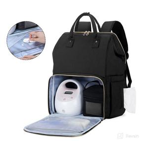 img 3 attached to Breast Pump Backpack by BAFASO with Laptop Sleeve and Inner 🎒 Divider, Compatible with Spectra S1, S2, and Most Brands (Bag Only), Black