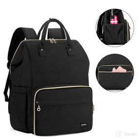 img 1 attached to Breast Pump Backpack by BAFASO with Laptop Sleeve and Inner 🎒 Divider, Compatible with Spectra S1, S2, and Most Brands (Bag Only), Black