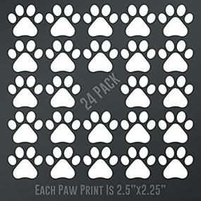 img 3 attached to 🐾 CMI DD895 Dog Paw Prints 24-Pack: Premium Quality White Vinyl Paw Decals, 2.5" x 2.25" Inches Each