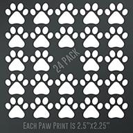 🐾 cmi dd895 dog paw prints 24-pack: premium quality white vinyl paw decals, 2.5" x 2.25" inches each логотип