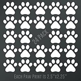 img 4 attached to 🐾 CMI DD895 Dog Paw Prints 24-Pack: Premium Quality White Vinyl Paw Decals, 2.5" x 2.25" Inches Each