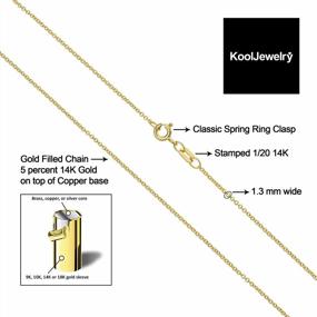 img 2 attached to 14K Yellow Gold Filled Or White Gold Filled Cable Chain Necklace For Women And Men (1Mm, 1.3Mm, 1.5Mm Or 2.1Mm - Sizes From 14 To 30 Inch Long)