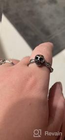 img 6 attached to Stainless Steel Skull Biker Ring