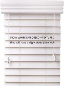 img 4 attached to Custom Snow White Embossed Faux Wood Blinds - 2" Premium Quality Cut To Size (37" W X 36" L) By Spotblinds